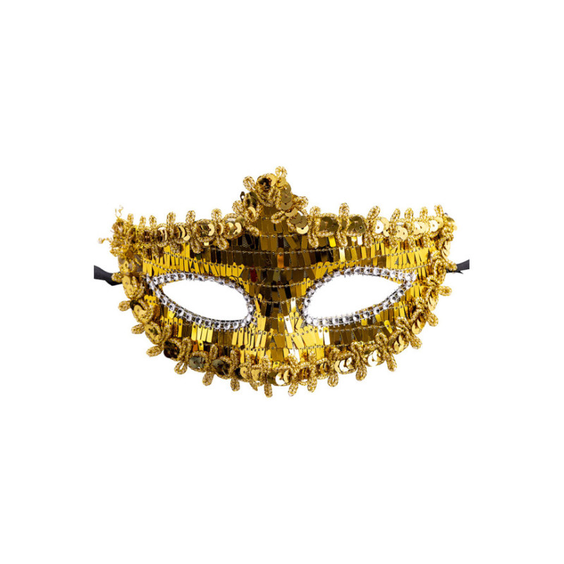 Zlatá maska s flitrami